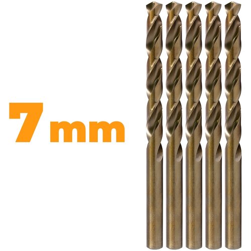 Сверло по металлу ZHIWEI кобальт 5% 7 мм, набор 5 шт