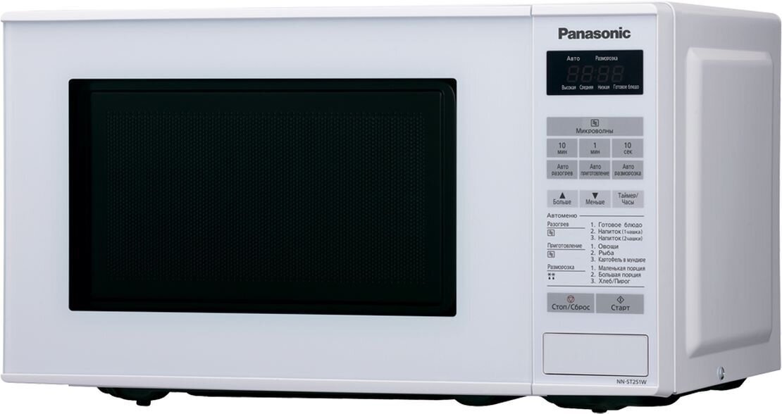 Микроволновая печь PANASONIC NN-ST251WZPE, 800Вт, 20л, белый - фотография № 1