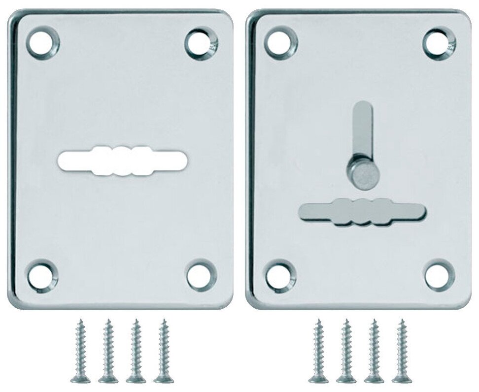 Декоративная накладка Fuaro ESC081/082-CP-8 хром на сувальдный замок сталь (1пара)