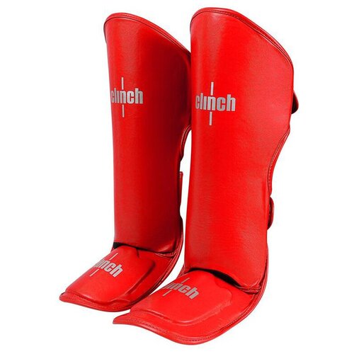 Clinch, Shin Instep Guard Kick C521, M, красный super light carbon fiber leg guard plate football professional sports shin guard players leg guard insert piece shin pads