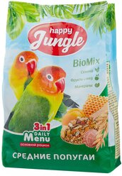 Happy Jungle Корм Daily Menu для средних попугаев, 500 г