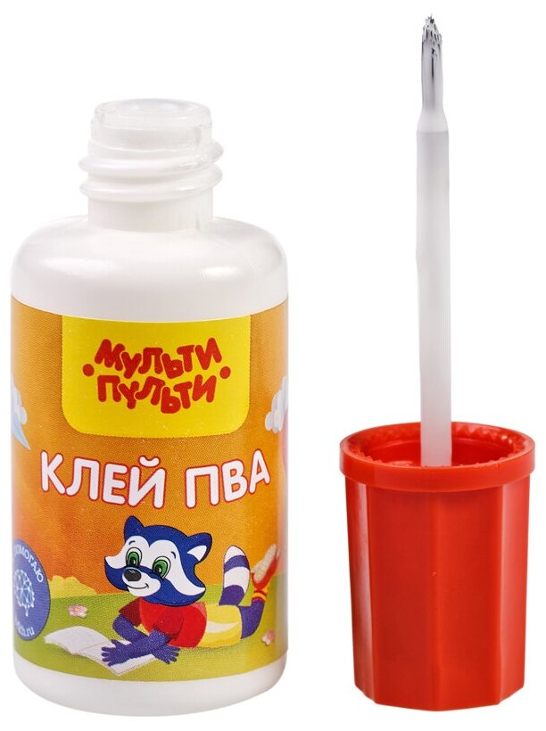 Клей ПВА Мульти-Пульти, 20г, с кисточкой (КЛ_28638)