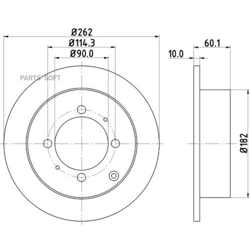 BEHR-HELLA 8DD355107-331 Диск тормозной зад