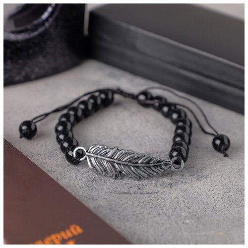 фото Браслет, 1 шт., диаметр 7 см, черный нет бренда