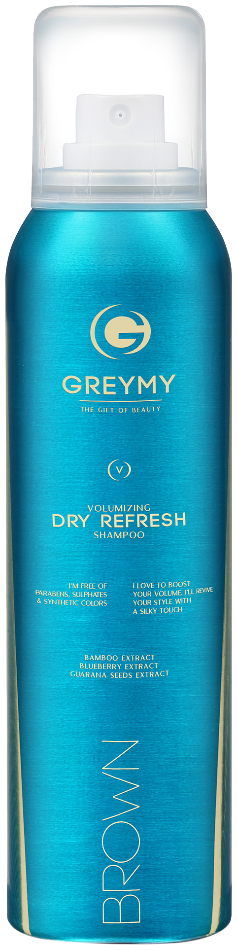 GREYMY сухой шампунь Volumizing Dry Refresh Shampoo Brown, 150 мл