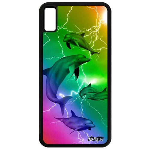 фото Чехол на телефон iphone xs max, "дельфины" афалина животные utaupia