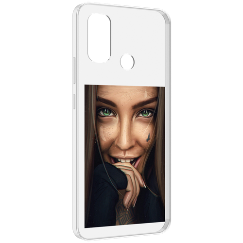 Чехол MyPads девушка улыбается женский для UleFone Note 10P / Note 10 задняя-панель-накладка-бампер