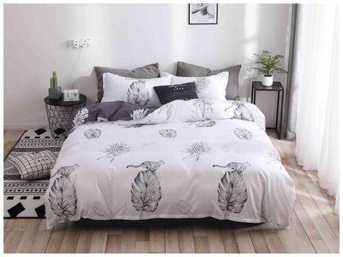 Комплект постельного белья Mency House Леопард 1,5 спальный, Поплин, наволочки 70х70