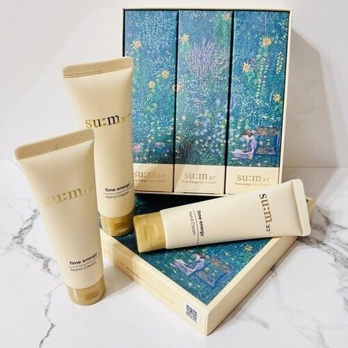 SU: M 37 Насыщенный, питательный крем для рук (50мл х 3шт) Time energy Hand Cream