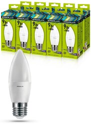 Комплект светодиодных лампочек Свеча Ergolux LED-C35-9W-E27-6K