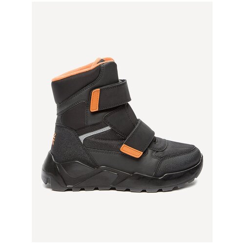 фото Ботинки crosby детские (для мальчиков) черный/оранжевый/31