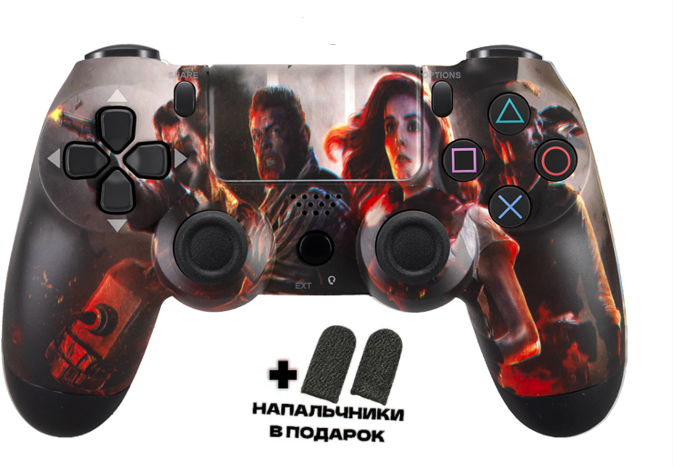 Геймпад беспроводной игровой джойстик для PlayStation 4, ПК, iOs, Android, Bluetooth, USB, WinStreak, Time Team Черный