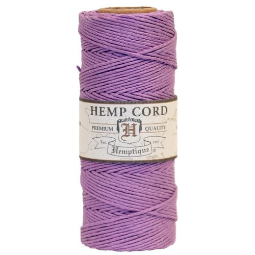 Hemptique Шнур из пеньки HS20CO, 1 мм5 м, lavender шнур на катушке hemptique 48 1 8 мм 62 5 м черный 1 8 мм hemptique hs48co blk