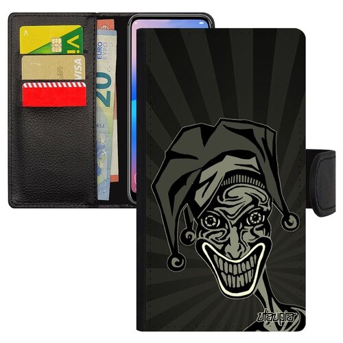 фото Чехол книжка на мобильный apple iphone 8, "джокер" карты комиксы utaupia