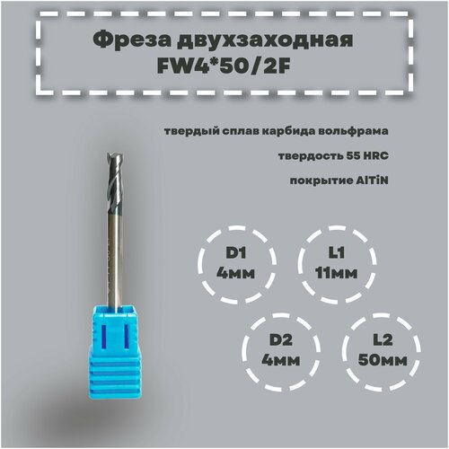 Фреза концевая FW4*50/2F