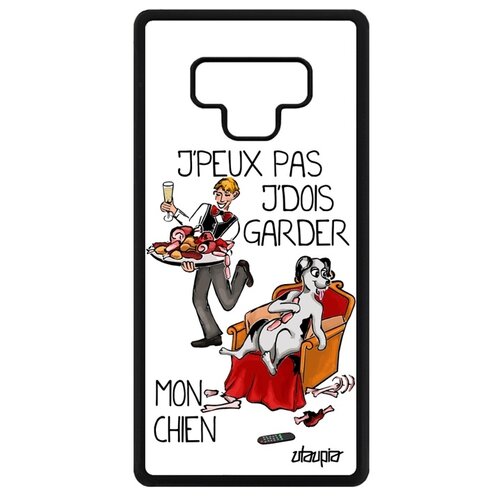фото Чехол на смартфон samsung galaxy note 9, "не могу - у меня собака!" пародия карикатура utaupia