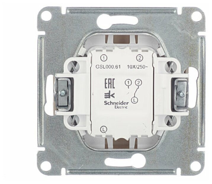 Переключатель одноклавишный бежевый GSL000261 GLOSSA - фотография № 4
