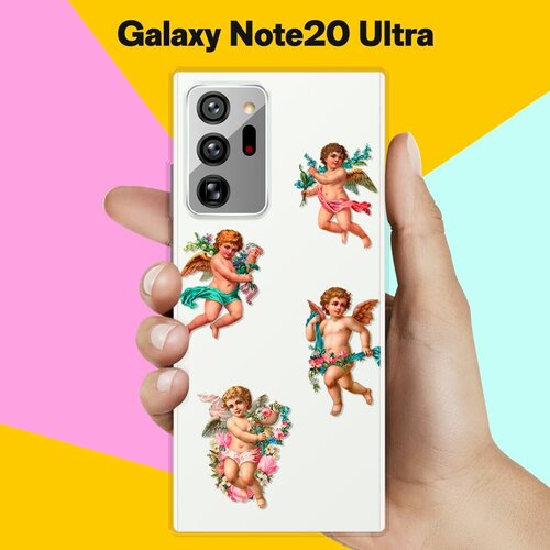 Силиконовый чехол на Samsung Galaxy Note20 Ultra Ангелочки / для Самсунг Галакси Ноут 20 Ультра