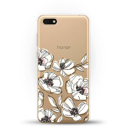 фото Силиконовый чехол цветы на honor 7s andy & paul