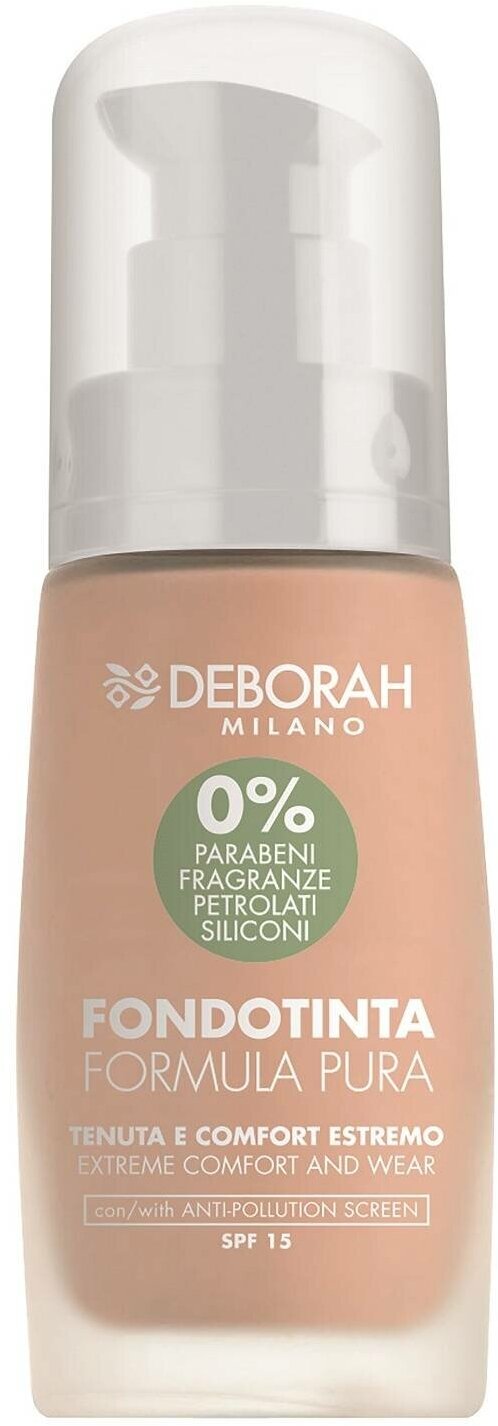 Тональная основа DEBORAH Milano FORMULA PURA FOUNDATION тон 0 белоснежно розовый