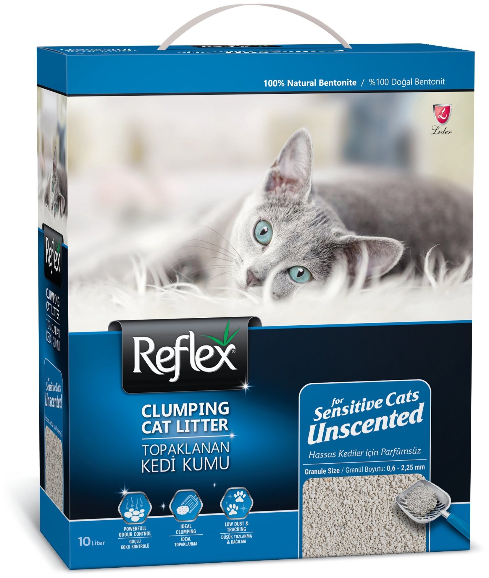 Наполнитель LIDER PETFOOD Комкующийся бентонитовый Reflex для кошачьего туалета гипоаллергенный без запаха 10 л - фотография № 11