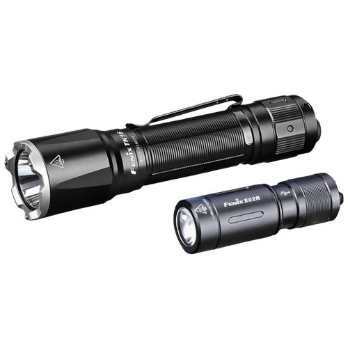 Комплект фонарей Fenix TK16 V 2.0 +E02R черный тактический фонарь fenix tk16v20 cree sst70 led