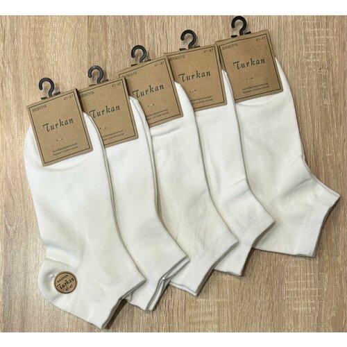 Носки Turkan, 5 пар, размер 41/47, белый носки turkan 5 пар размер 41 46 черный белый серый