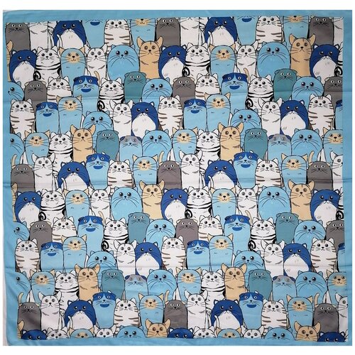 фото Платок ls dulаnna,87х87 см, голубой