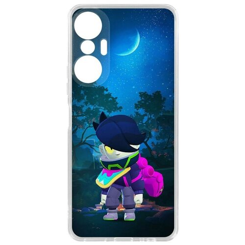 Чехол-накладка Krutoff Clear Case Brawl Stars-Орочи Эдгар для INFINIX Hot 20S чехол накладка krutoff clear case brawl stars орочи эдгар для infinix smart 8 plus