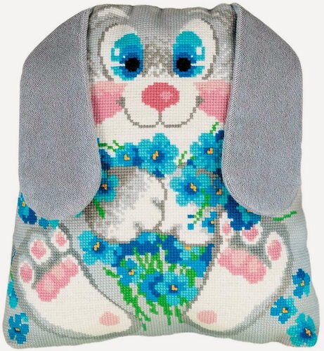 Изображение товара Набор для вышивания и создания наволочки Риолис 'Зайчик', 30*35 см