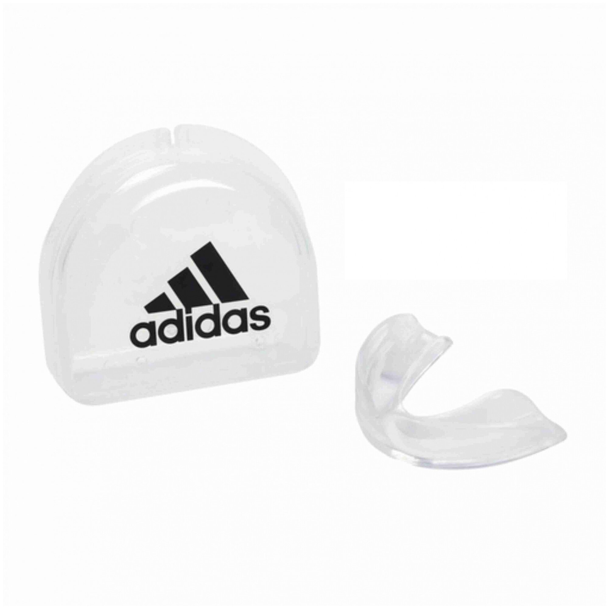 AdiBP093 Капа одночелюстная Single Mouth Guard Thermo Flexible прозрачная (размер Junior) - Adidas