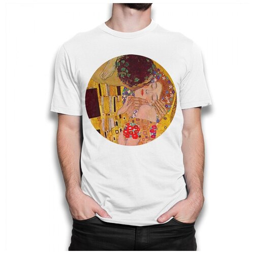 фото Футболка dream shirts поцелуй - густав климт мужская 3xl белая