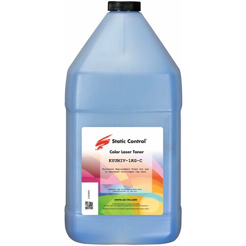 Static Control KYUNIV-1KG-C тонер (Kyocera 540) голубой 1000 гр (совместимый) тонер для kyocera kytk140univ 1kg 1t02h50euc кан 1кг static control