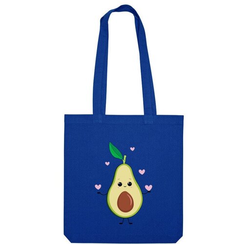 Сумка шоппер Us Basic, синий сумка авокадо с сердечками фиолетовый