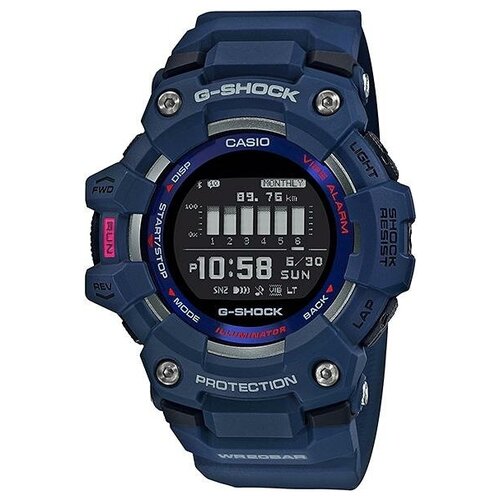 Наручные часы CASIO G-Shock GBD-100-2E, синий, черный наручные часы casio g shock gd 200 2e