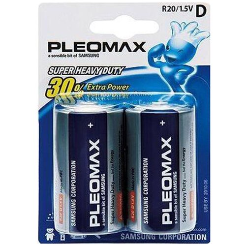 Батарейка PLEOMAX R20 BL2, 2шт
