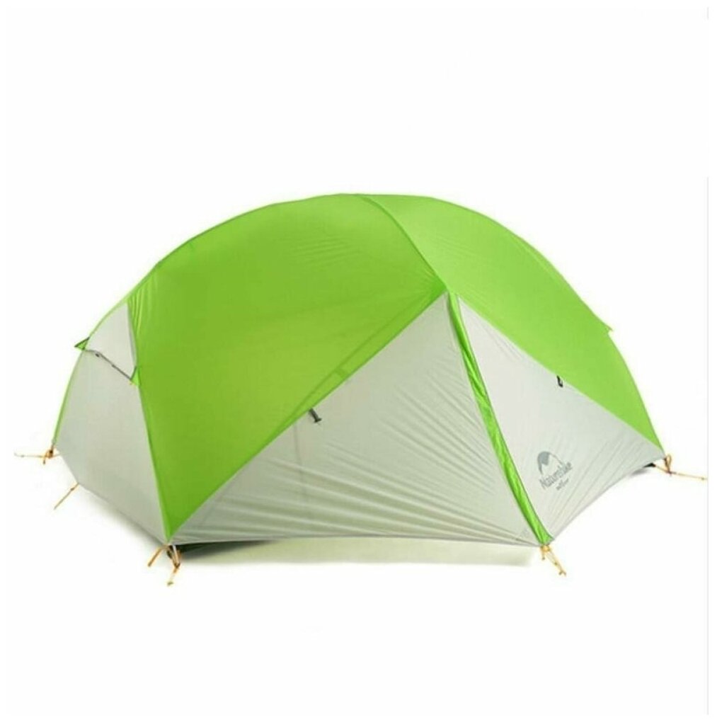 Палатка Naturehike Mongar NH17T007-M 20D двухместная сверхлегкая, зелено-белая