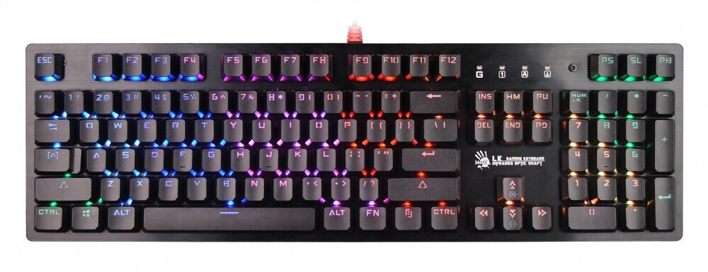 Клавиатура A4Tech механическая черный/серый USB LED 1595326 - фото №3