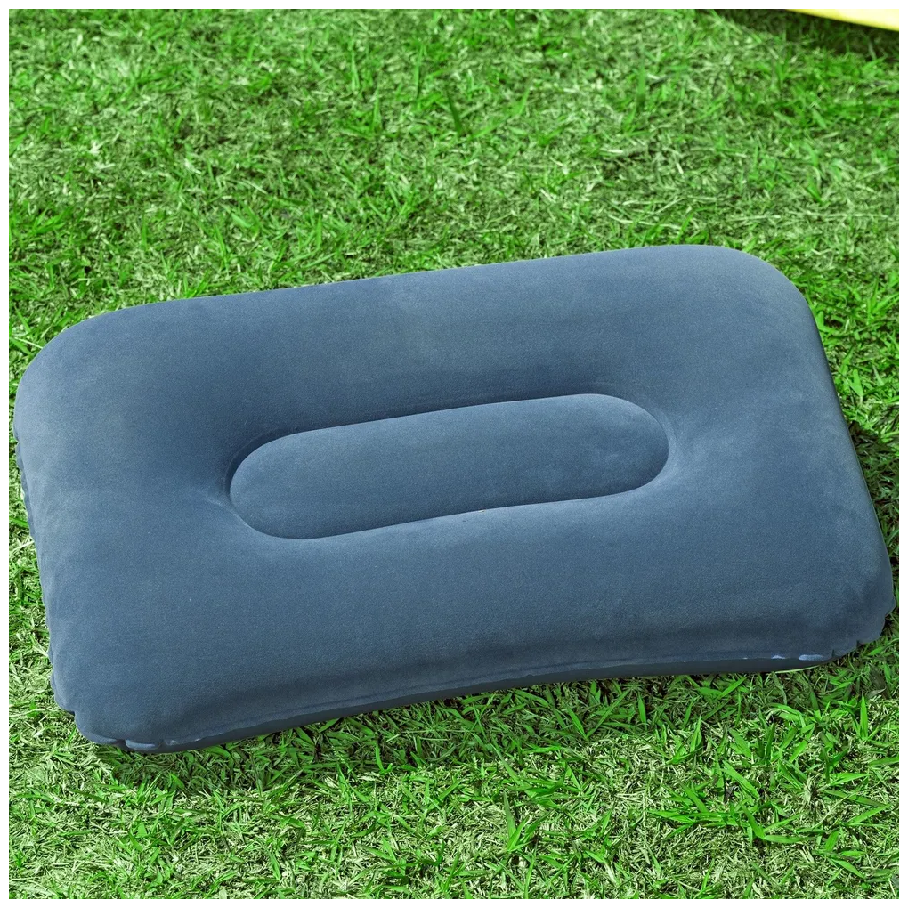 Надувная подушка Bestway Flocked Air Pillow 67121, 42х26 см, синий - фотография № 19