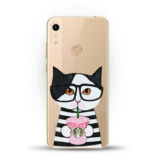 фото Силиконовый чехол кот в очках на honor 8a andy & paul