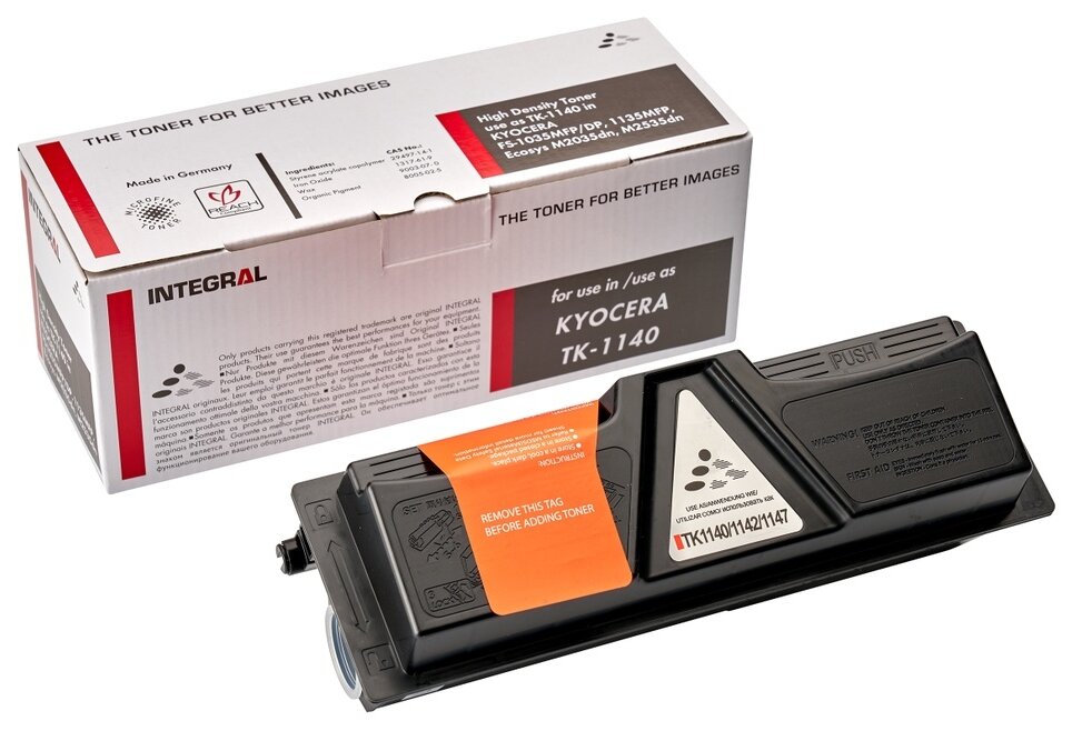 Лазерный картридж Integral TK-1140 черный ресурс 7200 страниц для принтеров Kyocera