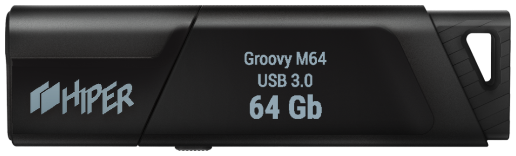USB Flash накопитель 64Gb HIPER Groovy M64 Black (HI-USB364GBU336B)