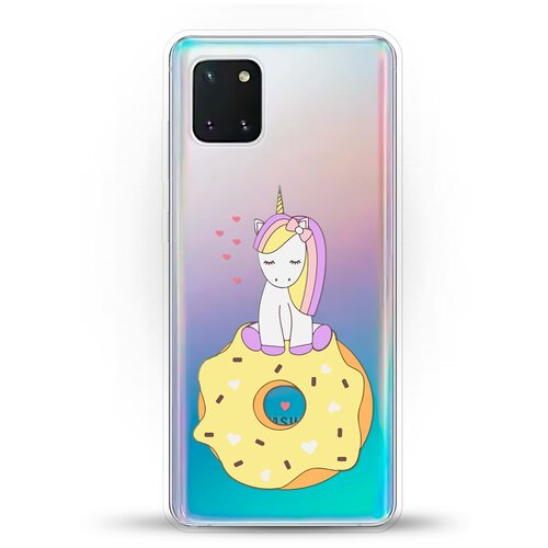 фото Силиконовый чехол единорог на пончике на samsung galaxy note 10 lite andy & paul