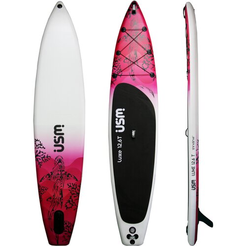 фото Sup-доска luxe usm 12,6 touring shark magenta/ 384х80х15 см/ 12.6 ft х32х6 дюймов/для серфинга sup board usm company