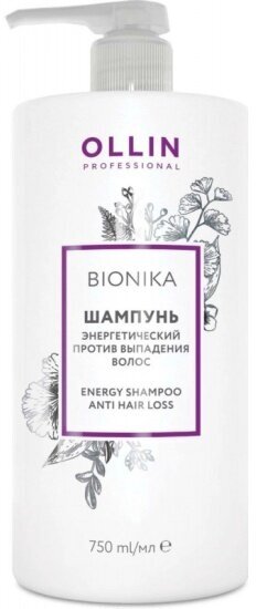 Шампунь против выпадения волос Ollin Professional BioNika Energy Shampoo Anti Hair Loss Энергетический, 750 мл