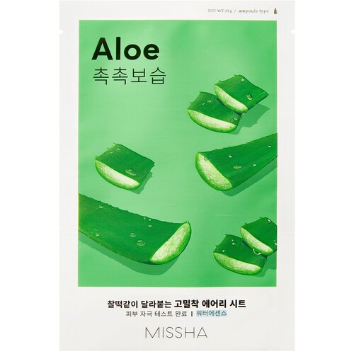 Увлажняющая маска для сухой кожи лица с экстрактом алоэ Missha Airy Fit Sheet Mask Aloe