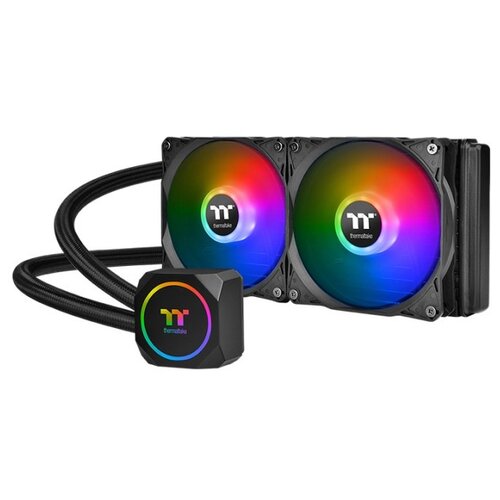 Система водяного охлаждения для процессора Thermaltake TH240 ARGB, черный/ARGB кулер deepcool gammaxx 200 v2 4пин intel lga 1151 1150 1155 и amd am4 am3 am3 am2 am2 fm2 fm2 fm1 18 24дб 500 2000об мин al тепл трубки