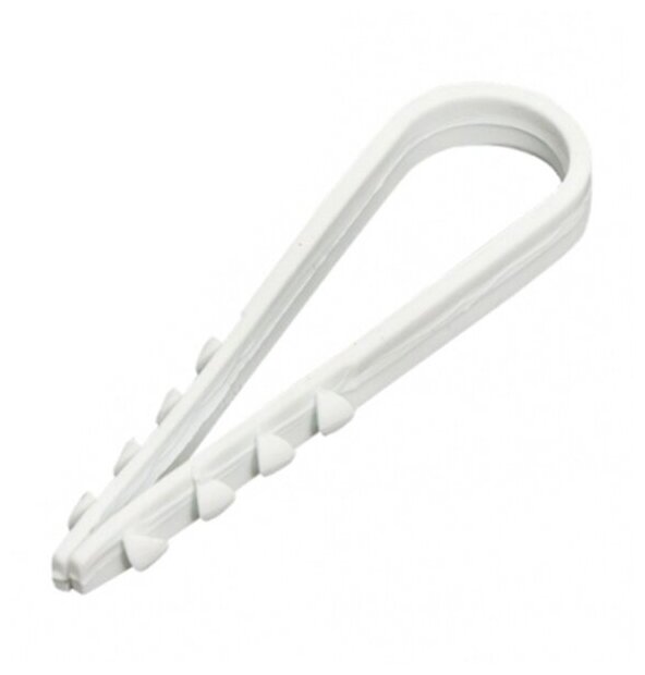 Дюбель-хомут 11х18мм для круглого кабеля белый (100шт/упак) PROxima EKF