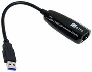 Переходник 5BITES Ua3-45-01bk USB3.0-RJ45 10/100/1000 Мбит/с, 10см, черный