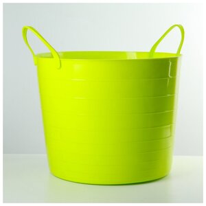 IDEA Корзина для белья мягкая, 27 л, 37,5×37,5×30 см, цвет ярко-зелёный